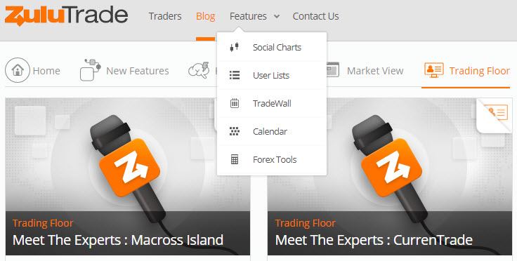 Scegliere la migliore piattaforma di social trading 2 (screenshot delle caratteristiche di Zulutrade)
