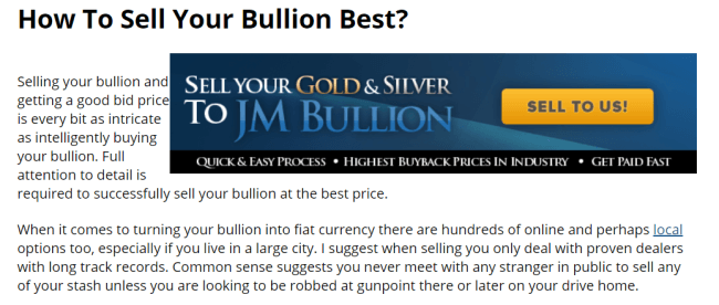 Screenshot di jmbullion.com