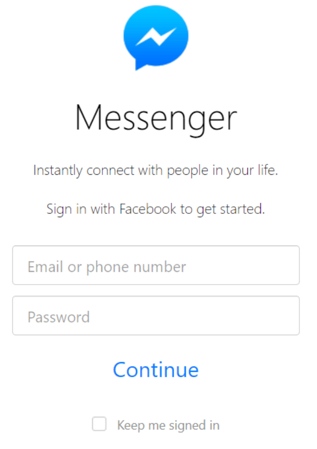 messenger.comのスクリーンショット