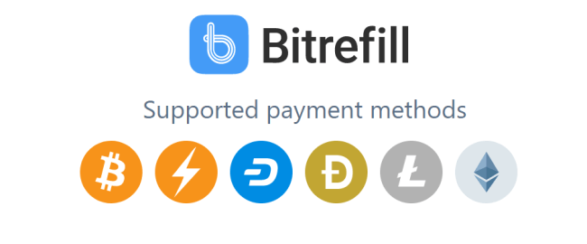 bitrefill.comのスクリーンショット